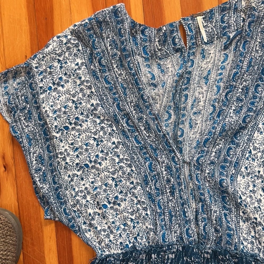 Free People Blue Patterned Romper - Picture 2 of 4